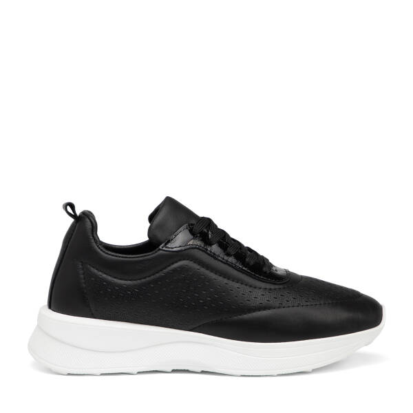 Siyah Hakiki Deri Kadın Sneaker - K26I1AY68472-A23 - 1