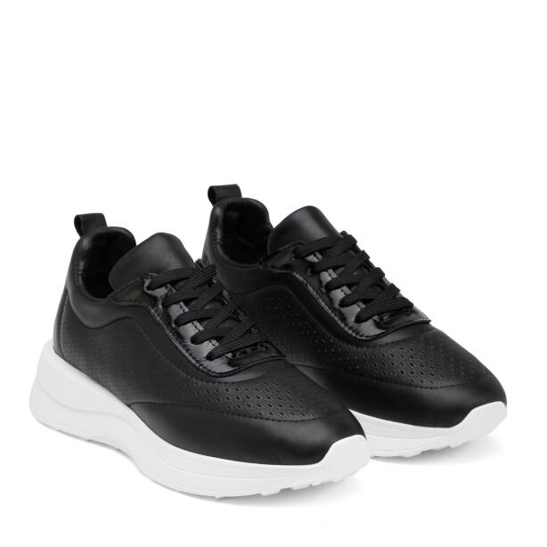 Siyah Hakiki Deri Kadın Sneaker - K26I1AY68472-A23 - 2