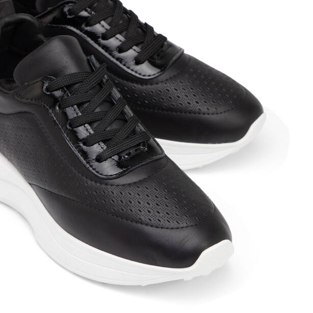 Siyah Hakiki Deri Kadın Sneaker - K26I1AY68472-A23 - 3