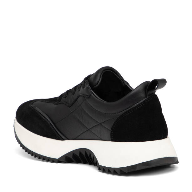 Siyah Hakiki Deri Kadın Sneaker - K26I1AY68473-A23 - 4