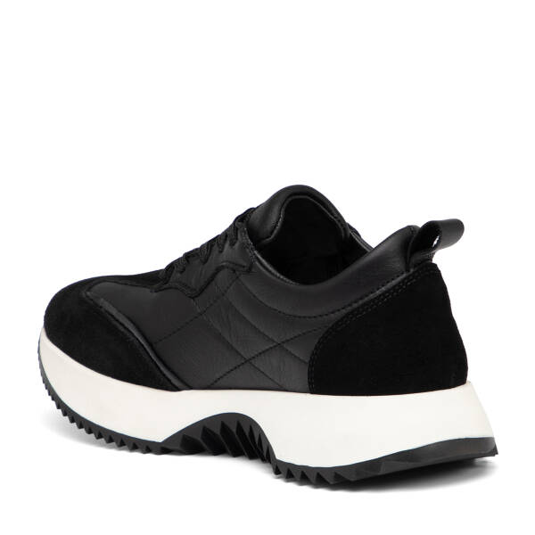 Siyah Hakiki Deri Kadın Sneaker - K26I1AY68473-A23 - 4