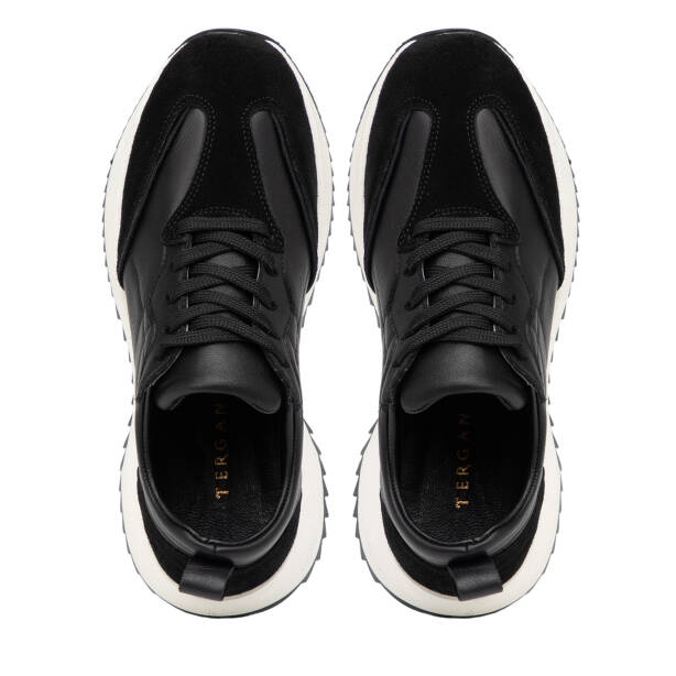 Siyah Hakiki Deri Kadın Sneaker - K26I1AY68473-A23 - 5