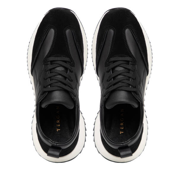 Siyah Hakiki Deri Kadın Sneaker - K26I1AY68473-A23 - 5