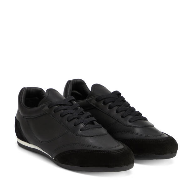 Siyah Hakiki Deri Kadın Sneaker - K26I1AY68622-A23 - 2
