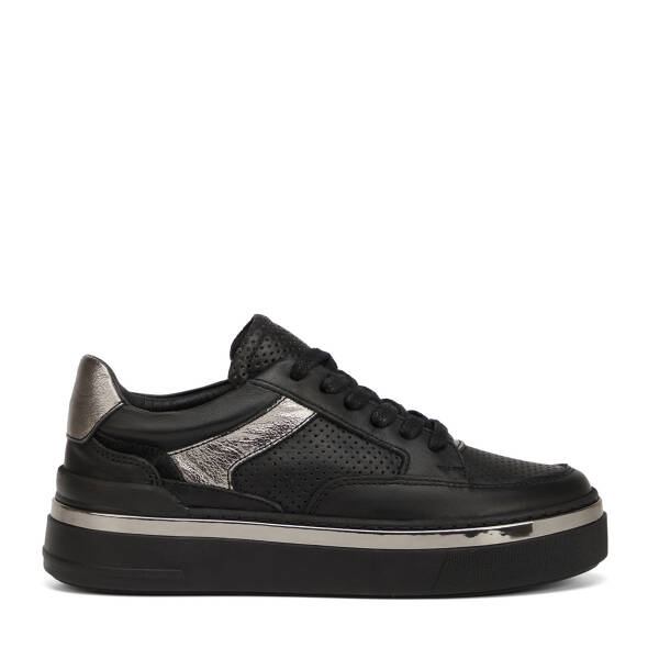 Siyah Hakiki Deri Kadın Sneaker - K26I1AY68623-A23 - 1