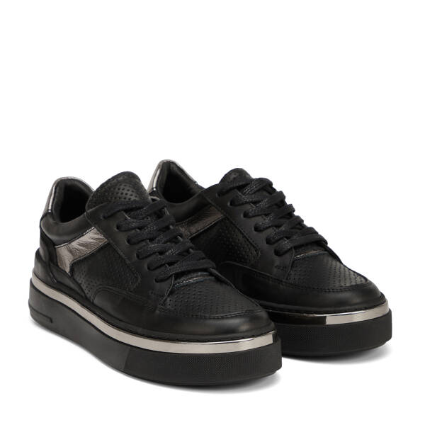 Siyah Hakiki Deri Kadın Sneaker - K26I1AY68623-A23 - 2
