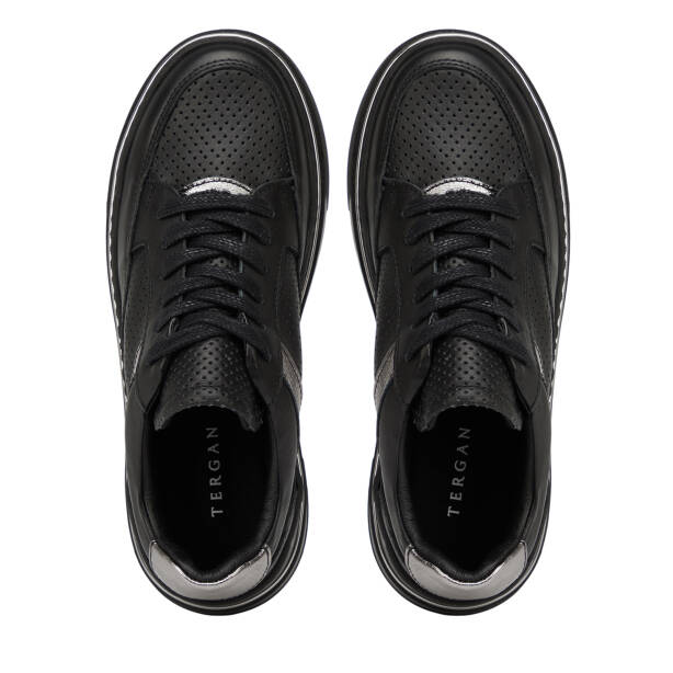 Siyah Hakiki Deri Kadın Sneaker - K26I1AY68623-A23 - 5
