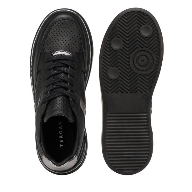 Siyah Hakiki Deri Kadın Sneaker - K26I1AY68623-A23 - 6