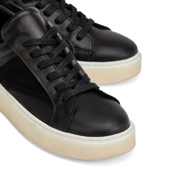 Siyah Hakiki Deri Kadın Sneaker - K26I1AY68624-A23 - 3