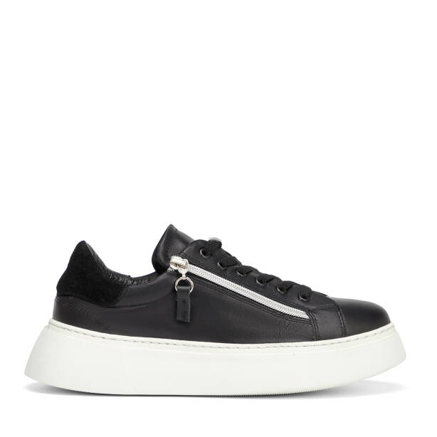 Siyah Hakiki Deri Kadın Sneaker - K26I1AY68625-A23 - 1