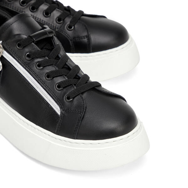 Siyah Hakiki Deri Kadın Sneaker - K26I1AY68625-A23 - 3