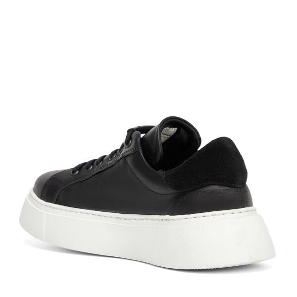 Siyah Hakiki Deri Kadın Sneaker - K26I1AY68625-A23 - 4