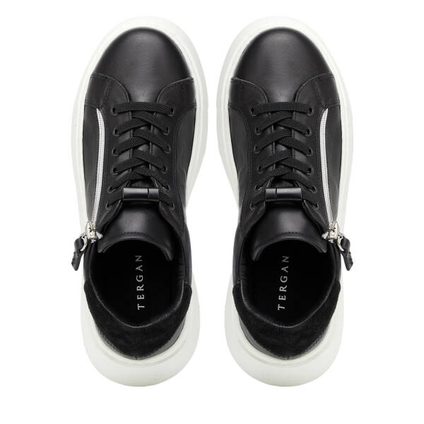 Siyah Hakiki Deri Kadın Sneaker - K26I1AY68625-A23 - 5