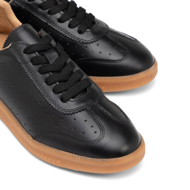 Siyah Hakiki Deri Kadın Sneaker - K26I1AY68665-A23 - 3