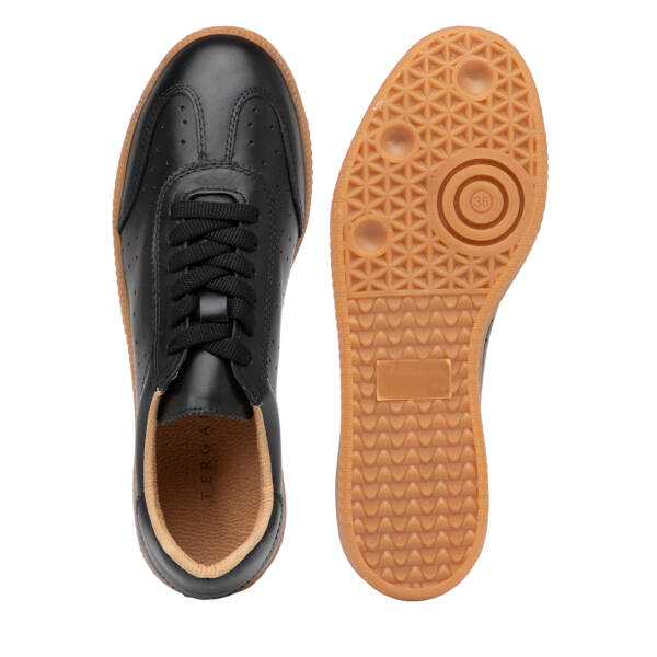 Siyah Hakiki Deri Kadın Sneaker - K26I1AY68665-A23 - 6