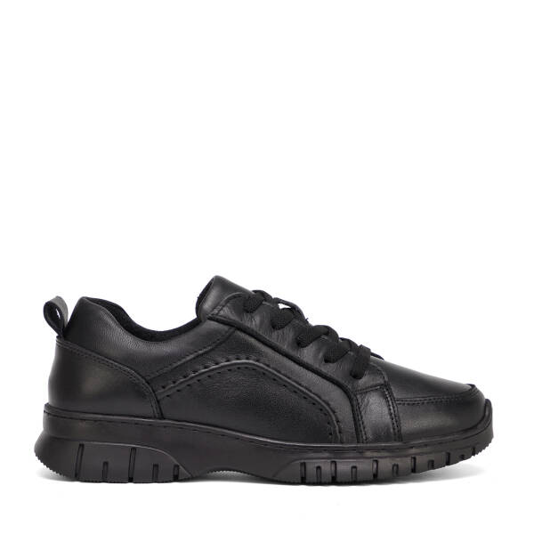 Siyah Hakiki Deri Kadın Sneaker - K26S1AY68810-A23 - 1