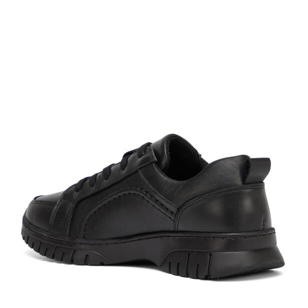 Siyah Hakiki Deri Kadın Sneaker - K26S1AY68810-A23 - 4