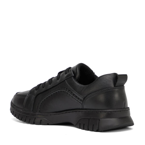 Siyah Hakiki Deri Kadın Sneaker - K26S1AY68810-A23 - 4