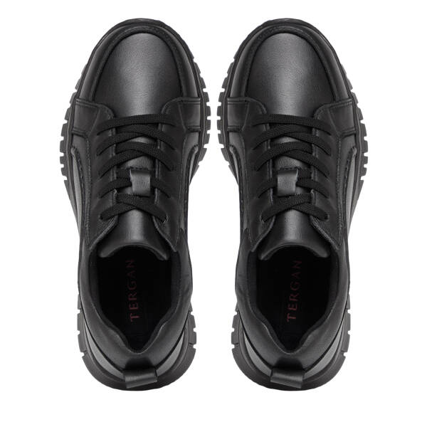 Siyah Hakiki Deri Kadın Sneaker - K26S1AY68810-A23 - 5
