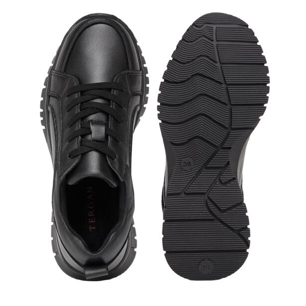 Siyah Hakiki Deri Kadın Sneaker - K26S1AY68810-A23 - 6