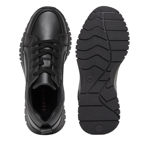 Siyah Hakiki Deri Kadın Sneaker - K26S1AY68810-A23 - 6