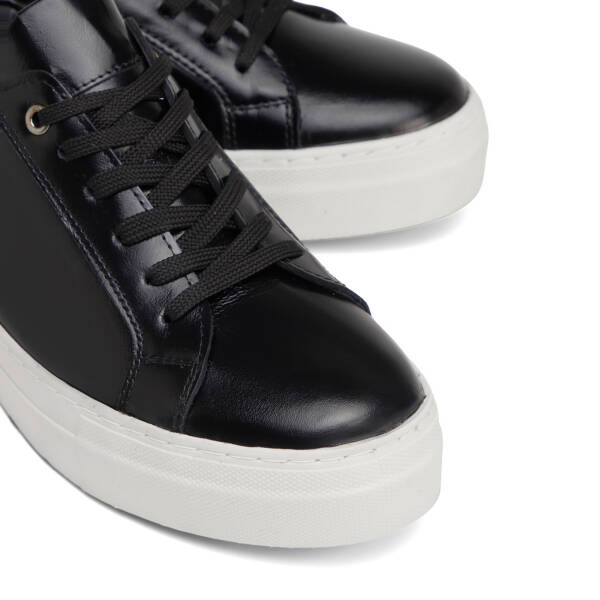 Siyah Hakiki Deri Kadın Sneaker - K26S1AY68822-A35 - 3