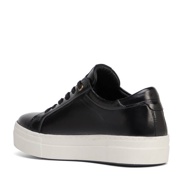 Siyah Hakiki Deri Kadın Sneaker - K26S1AY68822-A35 - 4