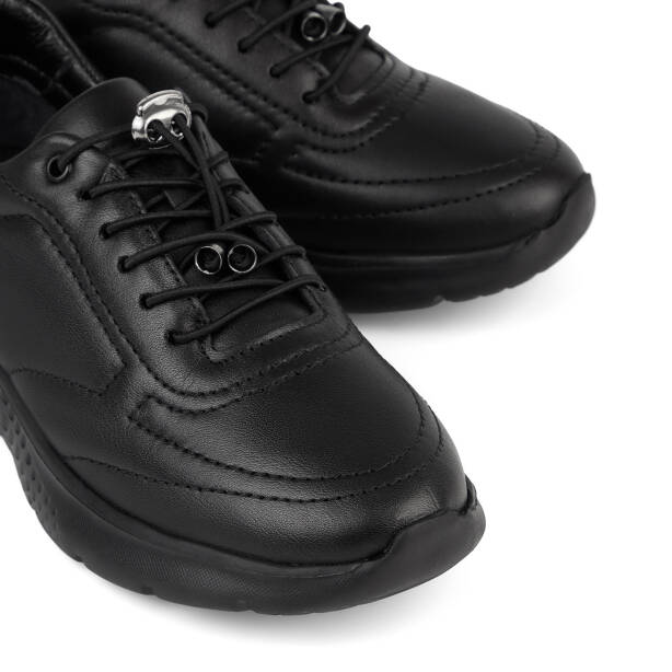 Siyah Hakiki Deri Kadın Sneaker - K26S1AY68993-A23 - 3