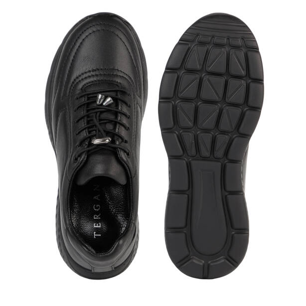 Siyah Hakiki Deri Kadın Sneaker - K26S1AY68993-A23 - 5
