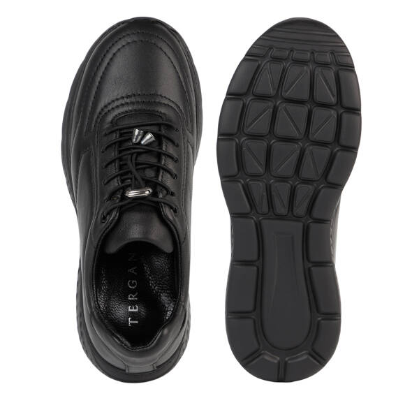 Siyah Hakiki Deri Kadın Sneaker - K26S1AY68993-A23 - 5