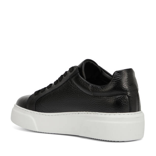 Siyah Hakiki Deri Kadın Sneaker - K4MEAY068702-A41 - Tergan Four Season
