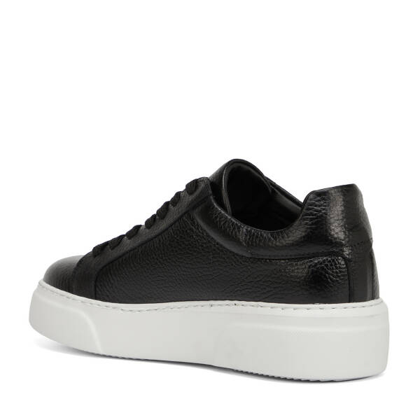 Siyah Hakiki Deri Kadın Sneaker - K4MEAY068702-A41 - 4