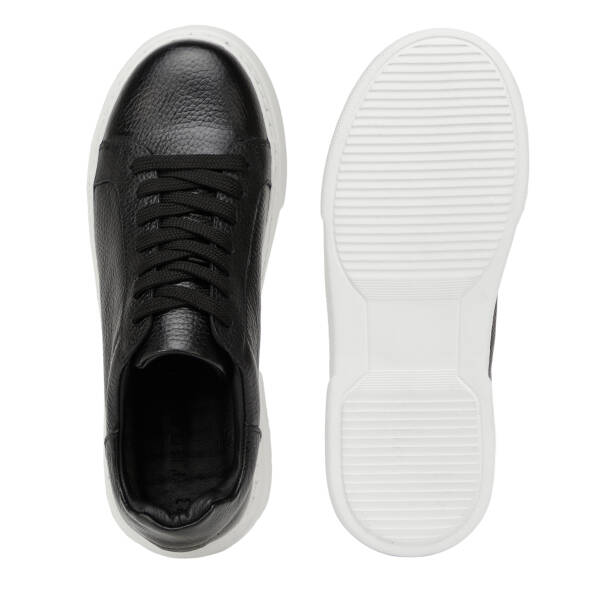Siyah Hakiki Deri Kadın Sneaker - K4MEAY068702-A41 - Tergan Four Season