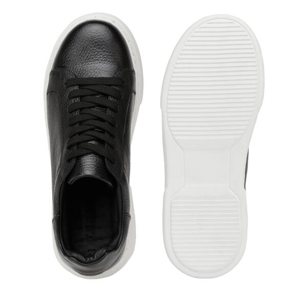 Siyah Hakiki Deri Kadın Sneaker - K4MEAY068702-A41 - 6