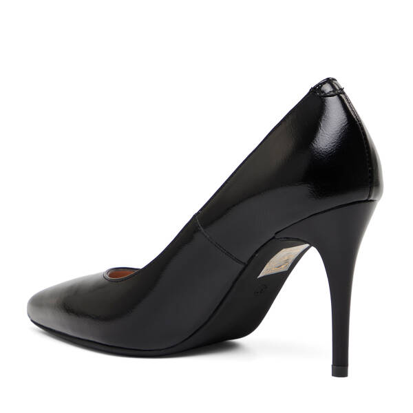 Siyah Hakiki Rugan Deri Kadın Stiletto - K26I1AY68385-A07 - 4