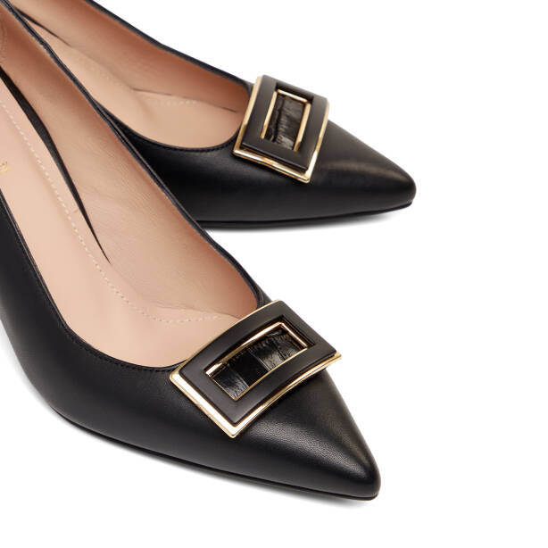 Siyah Hakiki Deri Kadın Stiletto - K26I1AY68390-A23 - 3