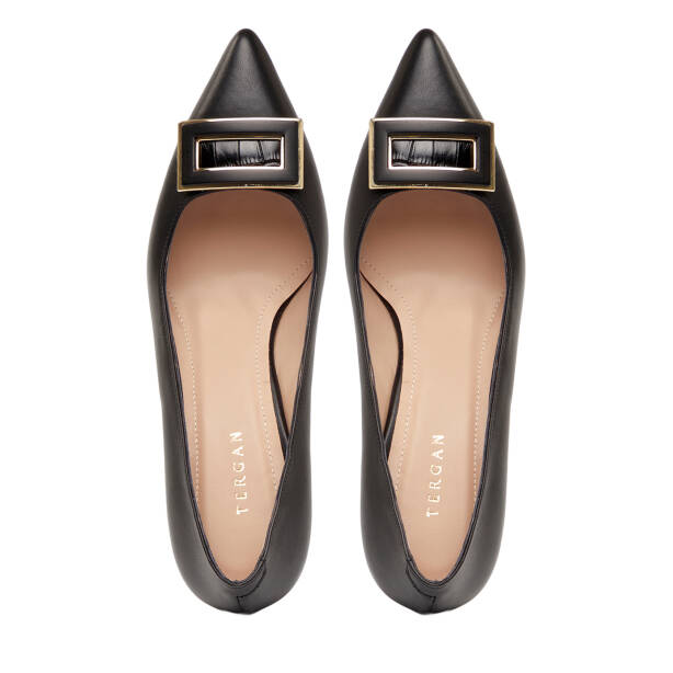 Siyah Hakiki Deri Kadın Stiletto - K26I1AY68390-A23 - 5
