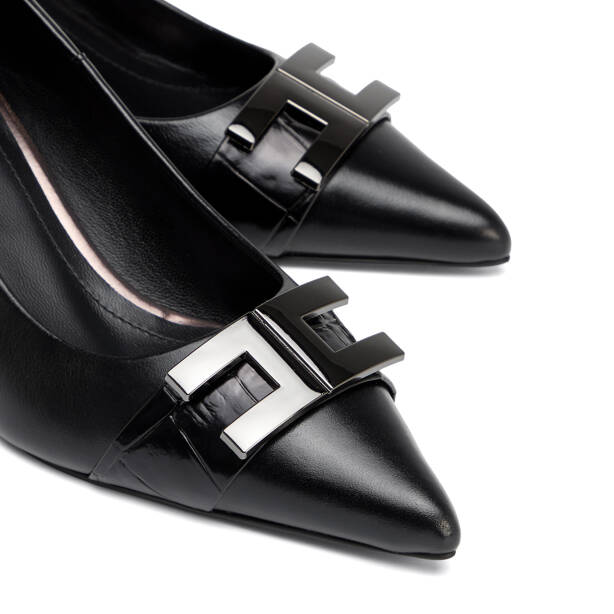 Siyah Hakiki Deri Kadın Stiletto - K26S1AY68859-A23 - 3