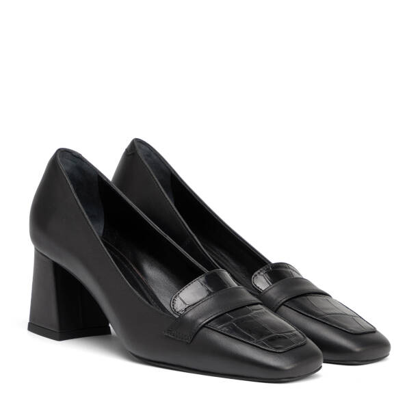 Siyah Hakiki Deri Kadın Stiletto - K26S1AY68860-A23 - 2