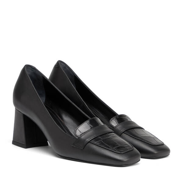 Siyah Hakiki Deri Kadın Stiletto - K26S1AY68860-A23 - 2