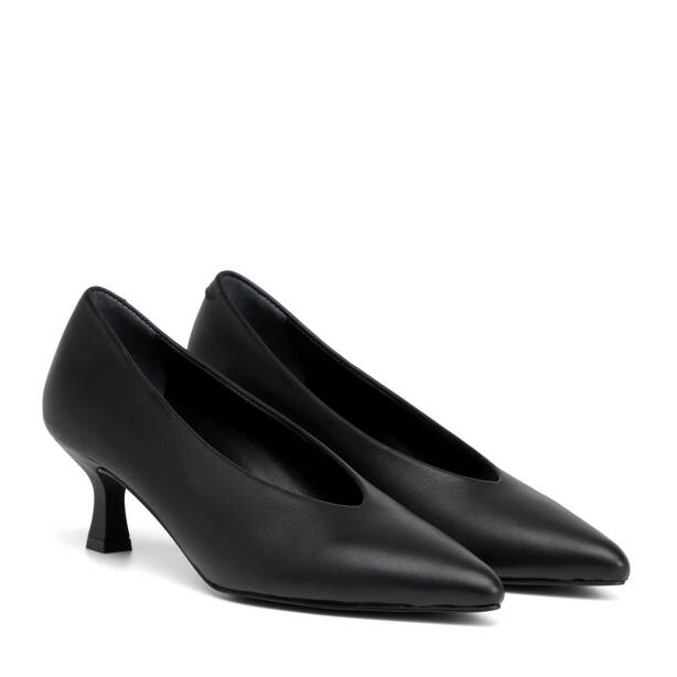 Siyah Hakiki Deri Kadın Stiletto - K26S1AY68949-A23 - 2