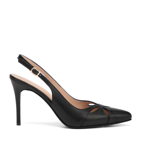 Siyah Hakiki Deri Kadın Stiletto - K26Y1AY68386-A23 - 1