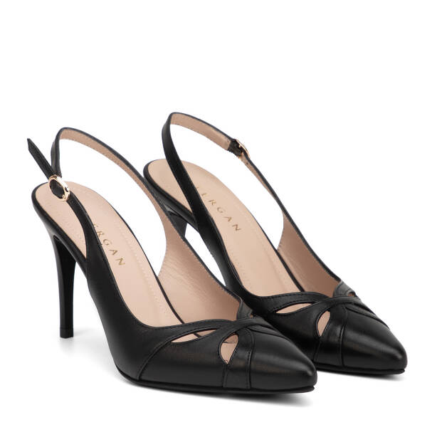 Siyah Hakiki Deri Kadın Stiletto - K26Y1AY68386-A23 - 2
