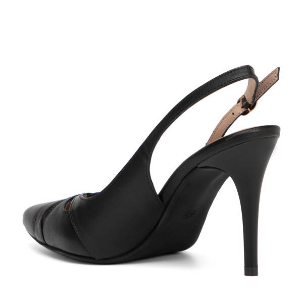 Siyah Hakiki Deri Kadın Stiletto - K26Y1AY68386-A23 - 4