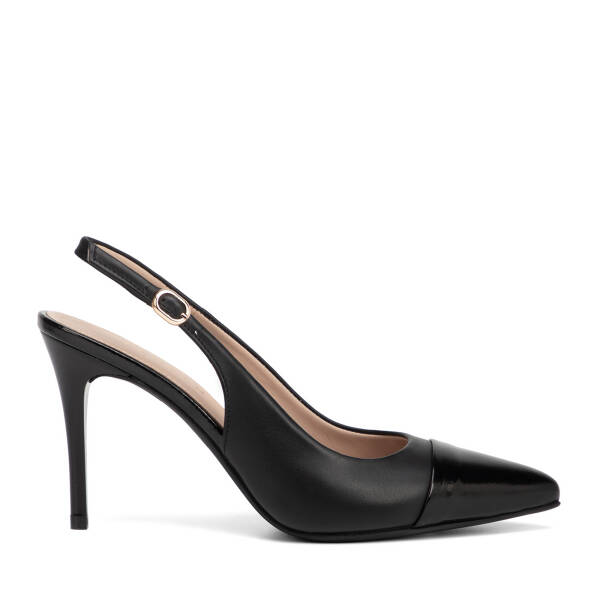 Siyah Hakiki Deri Kadın Stiletto - K26Y1AY68387-A55 - 1