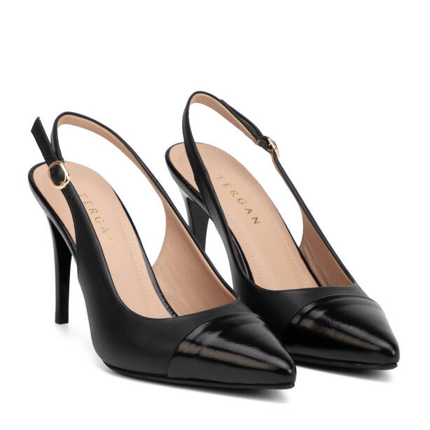 Siyah Hakiki Deri Kadın Stiletto - K26Y1AY68387-A55 - 2
