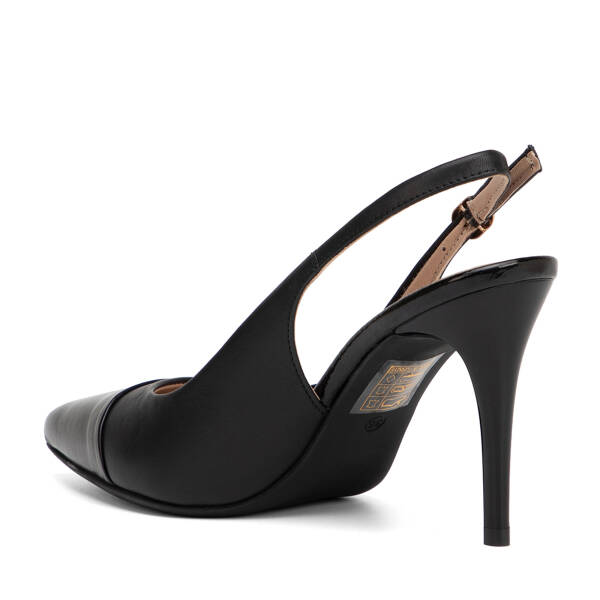 Siyah Hakiki Deri Kadın Stiletto - K26Y1AY68387-A55 - 4