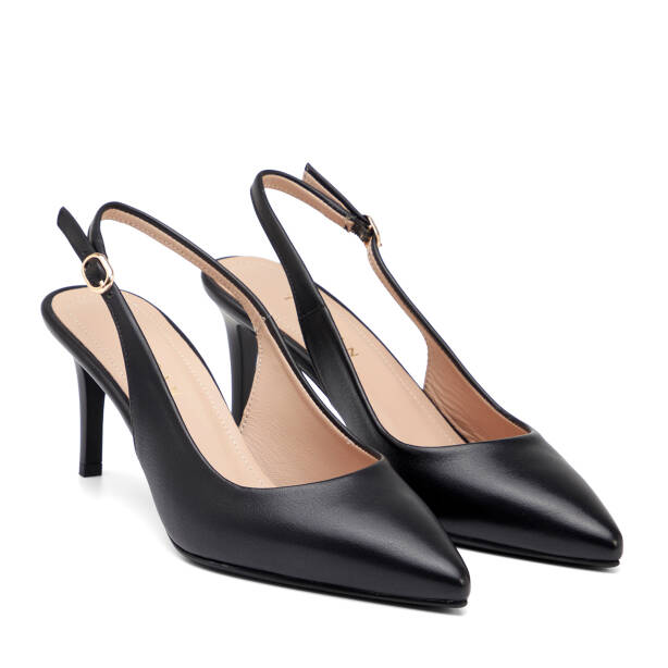 Siyah Hakiki Deri Kadın Stiletto - K26Y1AY68388-A23 - 2