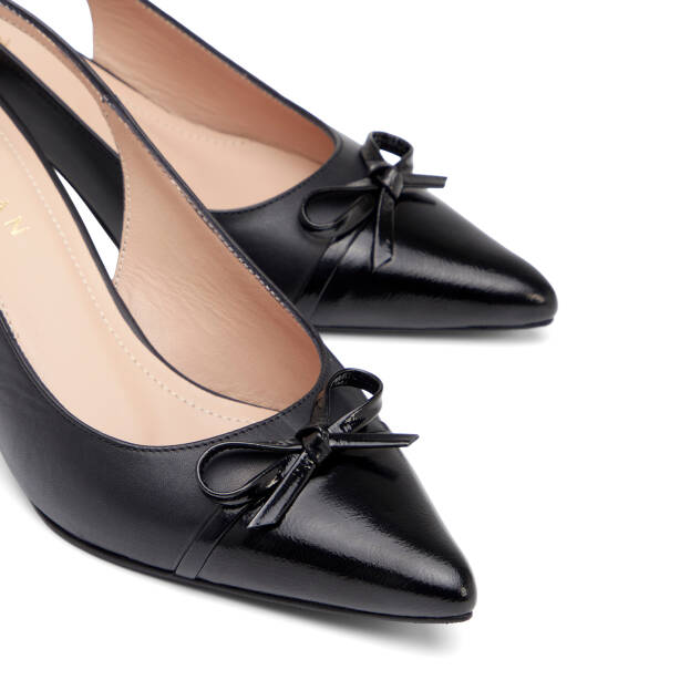 Siyah Hakiki Deri Kadın Stiletto - K26Y1AY68392-U63 - 3
