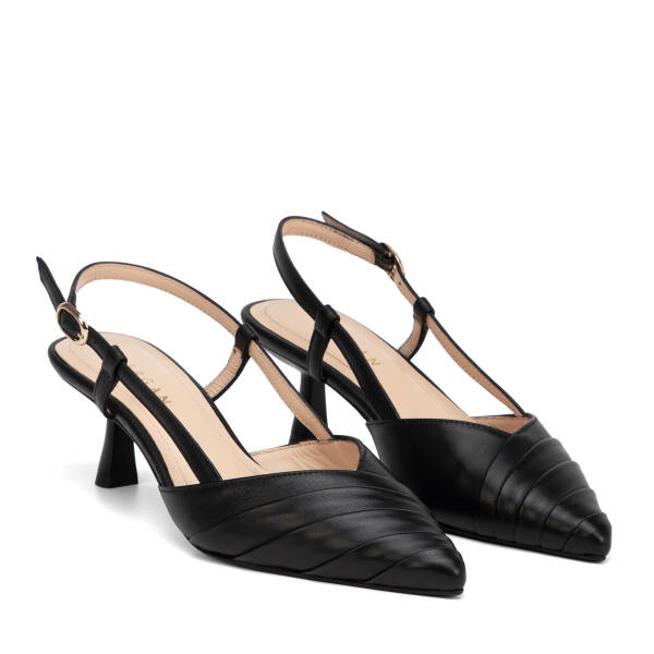 Siyah Hakiki Deri Kadın Stiletto - K26Y1AY68393-A55 - 2